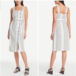Ann Taylor Side Button Belted Dress